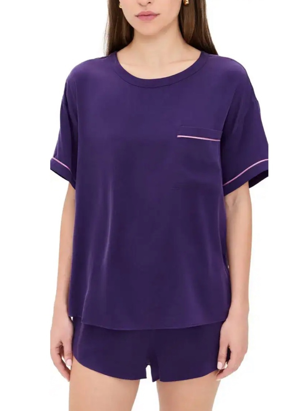 NWOT Lunya washable silk tee shorts pajama set